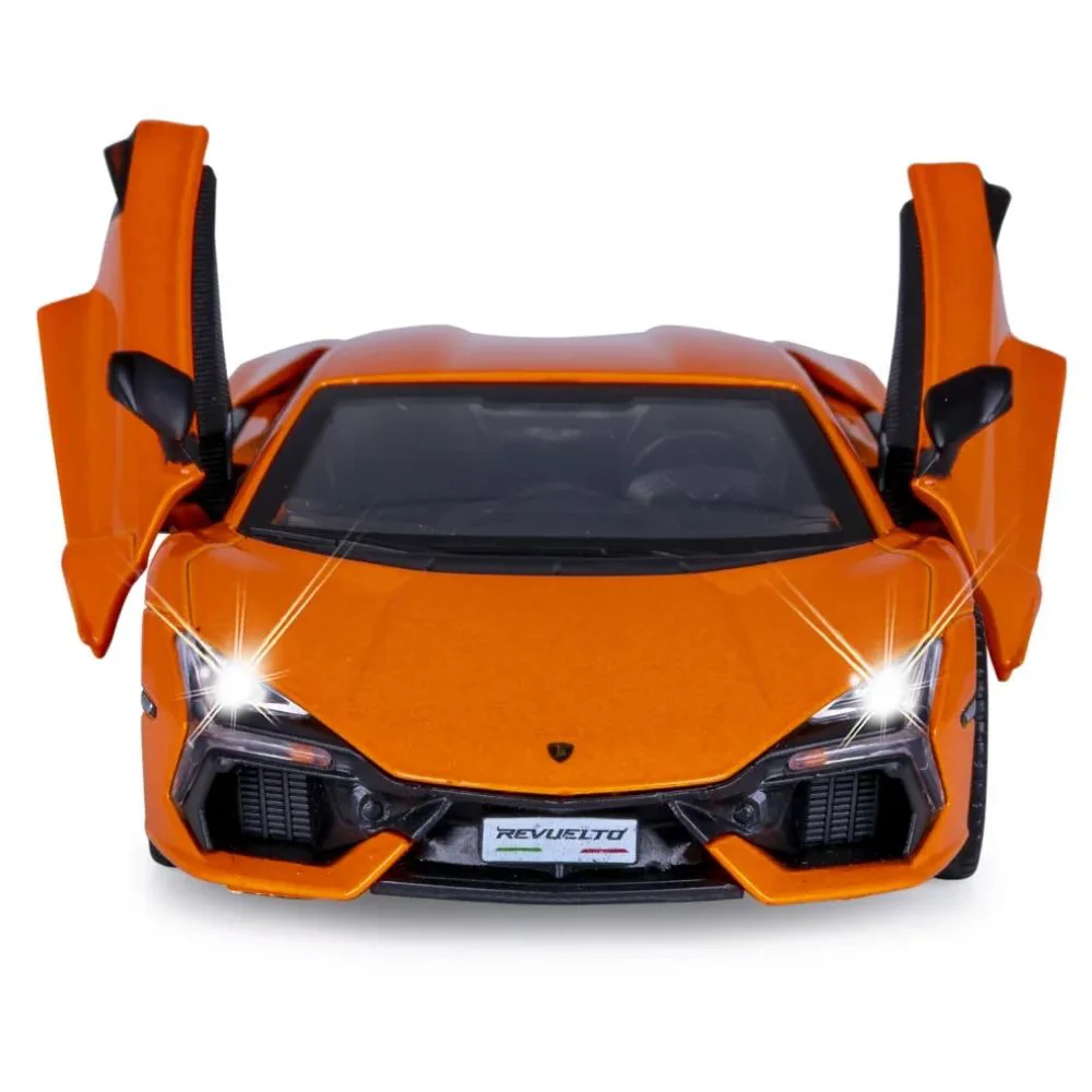 Металлическая машинка Lamborghini Revuelto с инерционным механизмом, светом и звуком, масштаб 1:24 foto
