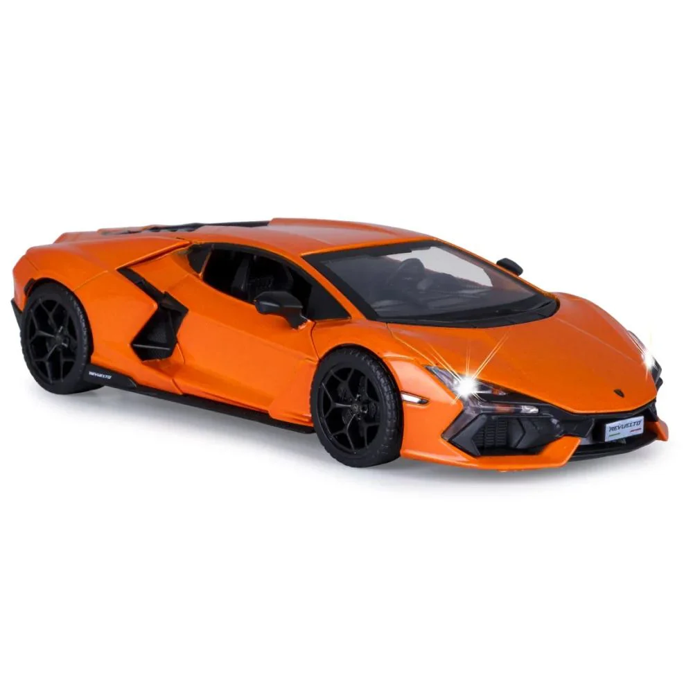 Металлическая машинка Lamborghini Revuelto с инерционным механизмом, светом и звуком, масштаб 1:24 foto