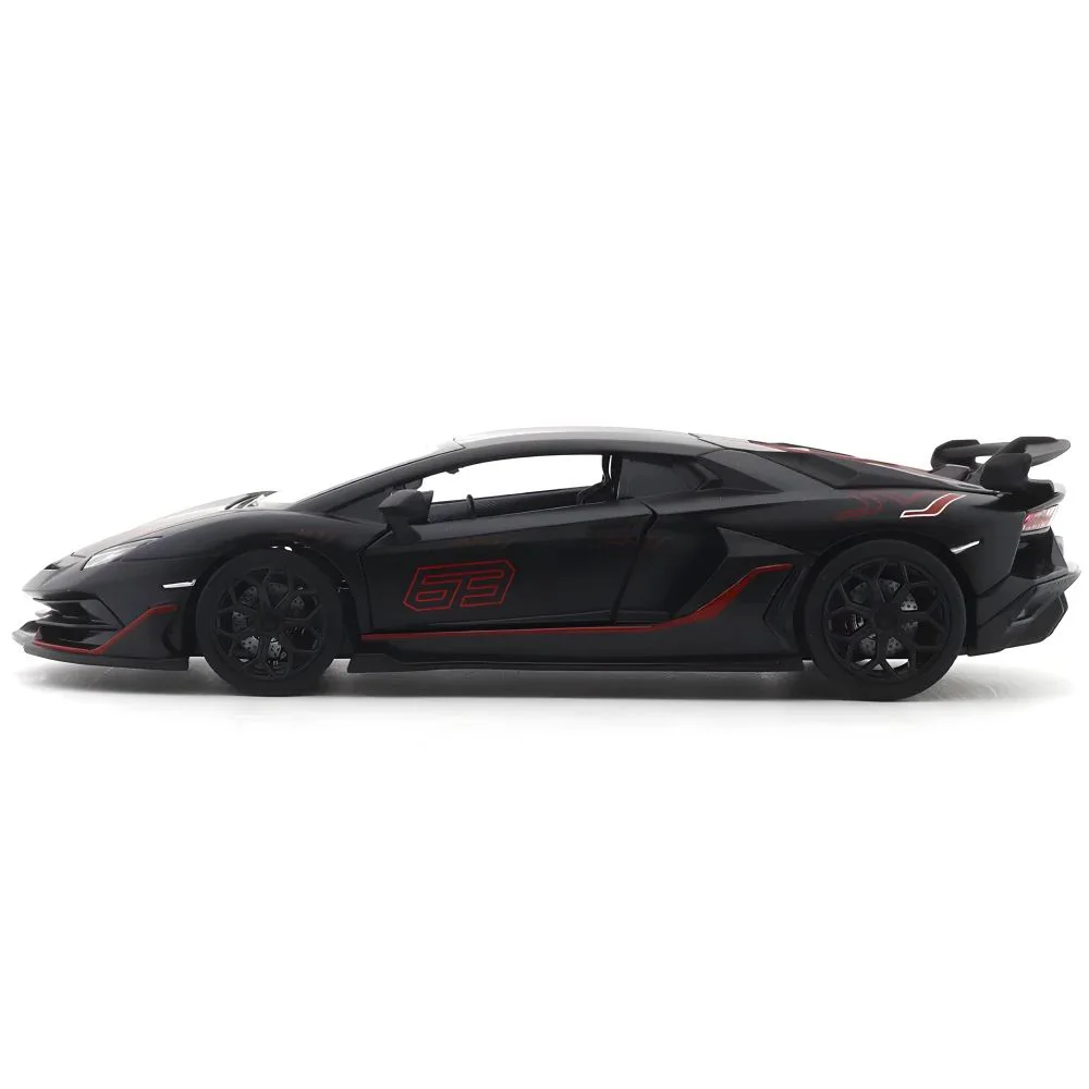 Металлическая машинка с инерционным механизмом, светом и звуком Lamborghini Aventador SVJ 1:24 foto