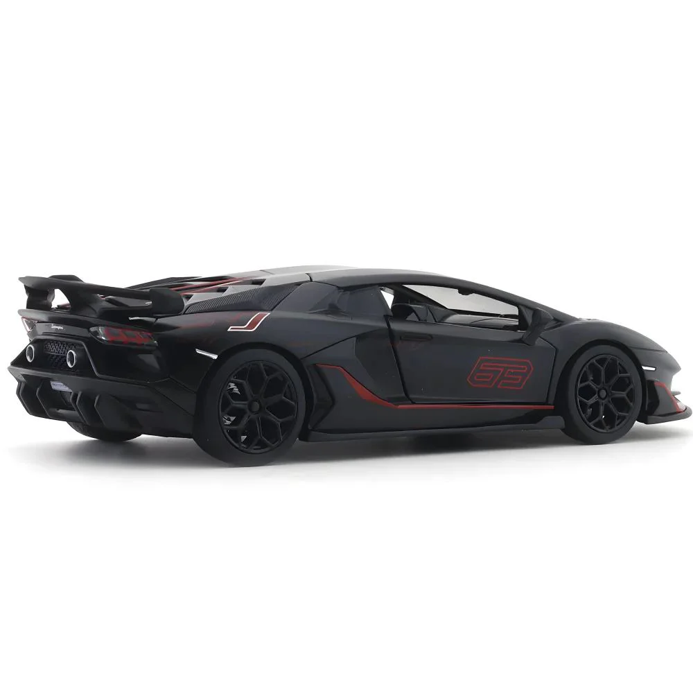 Металлическая машинка с инерционным механизмом, светом и звуком Lamborghini Aventador SVJ 1:24 foto