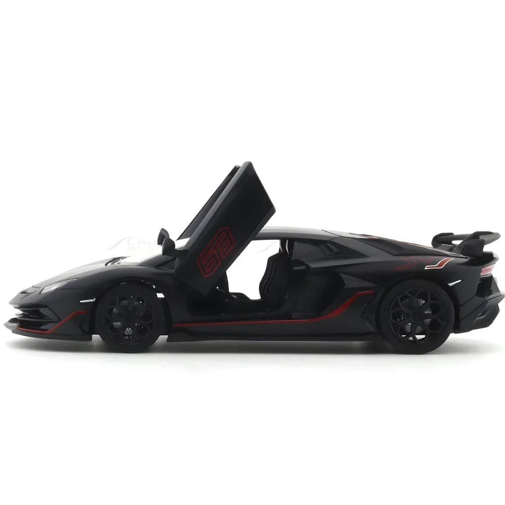 Металлическая машинка с инерционным механизмом, светом и звуком Lamborghini Aventador SVJ 1:24 foto