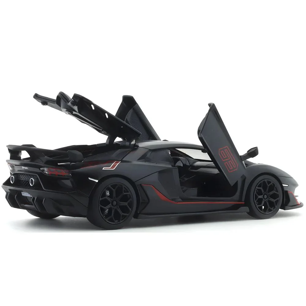 Металлическая машинка с инерционным механизмом, светом и звуком Lamborghini Aventador SVJ 1:24 foto