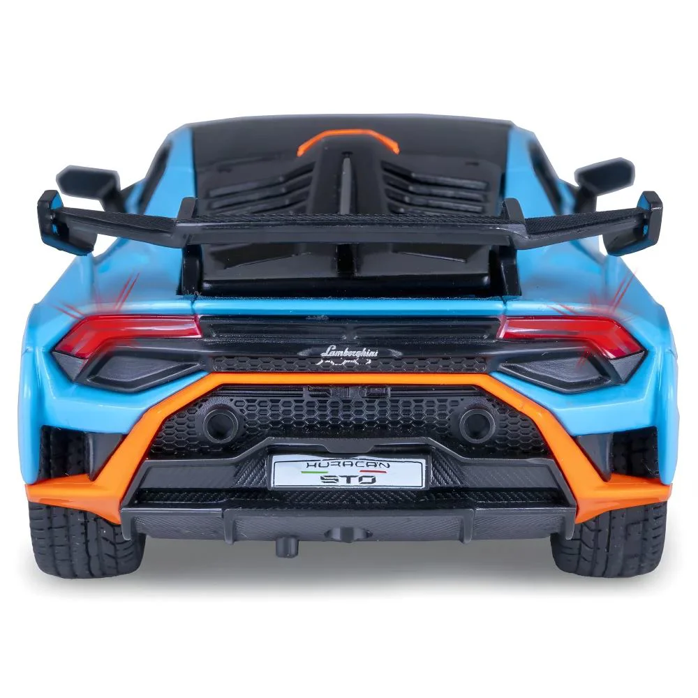 Металлическая машинка с инерционным механизмом, светом и звуком Lamborghini Huracan STO, масштаб 1:2 foto