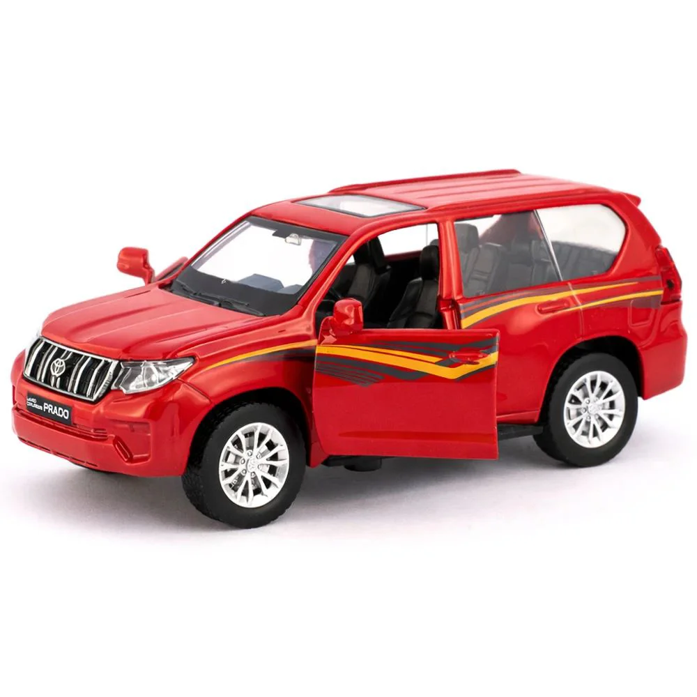 Металлическая машинка Toyota Land Cruiser Prado с инерционным механизмом, масштаб 1:36, в асс. foto