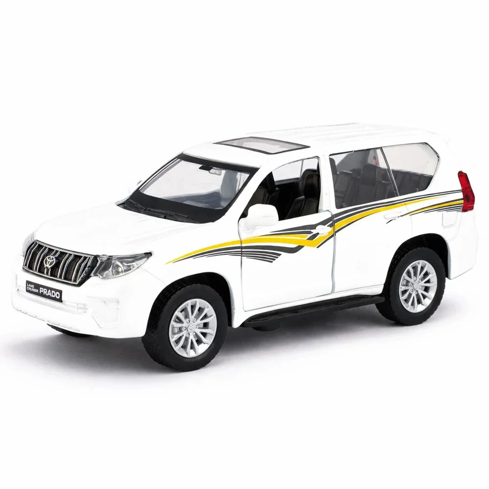 Металлическая машинка Toyota Land Cruiser Prado с инерционным механизмом, масштаб 1:36, в асс. foto