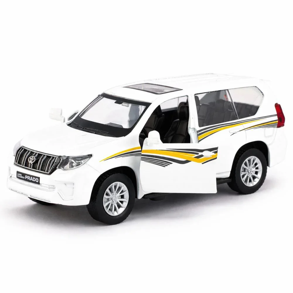 Металлическая машинка Toyota Land Cruiser Prado с инерционным механизмом, масштаб 1:36, в асс. foto