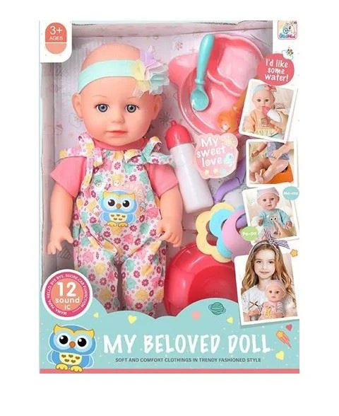 Papusa interactiva cu accesorii si 12 sunete (rom), 35 cm foto