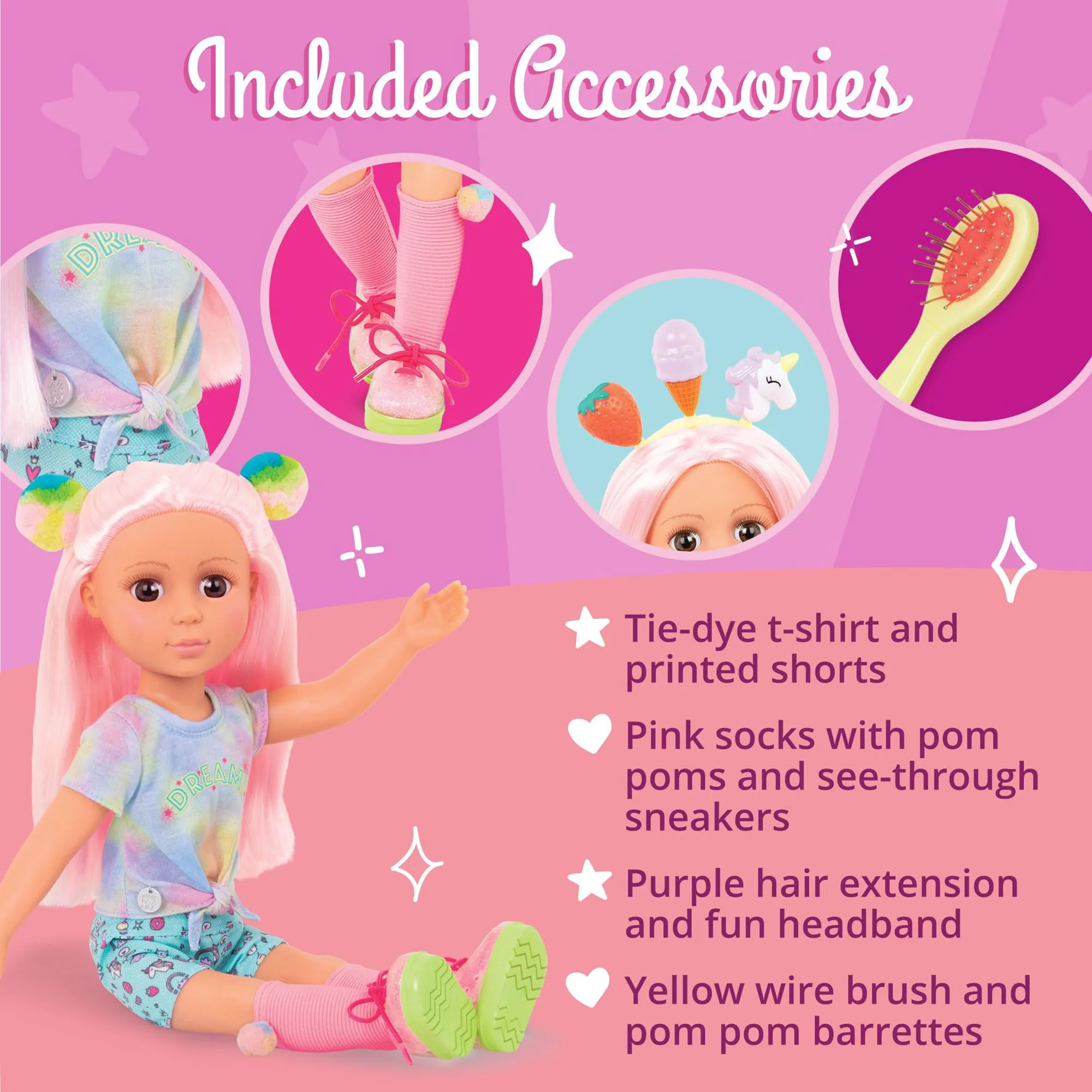 Papusa Battat Glitter Girls Nixie cu accesorii pentru coafat, 35 cm foto
