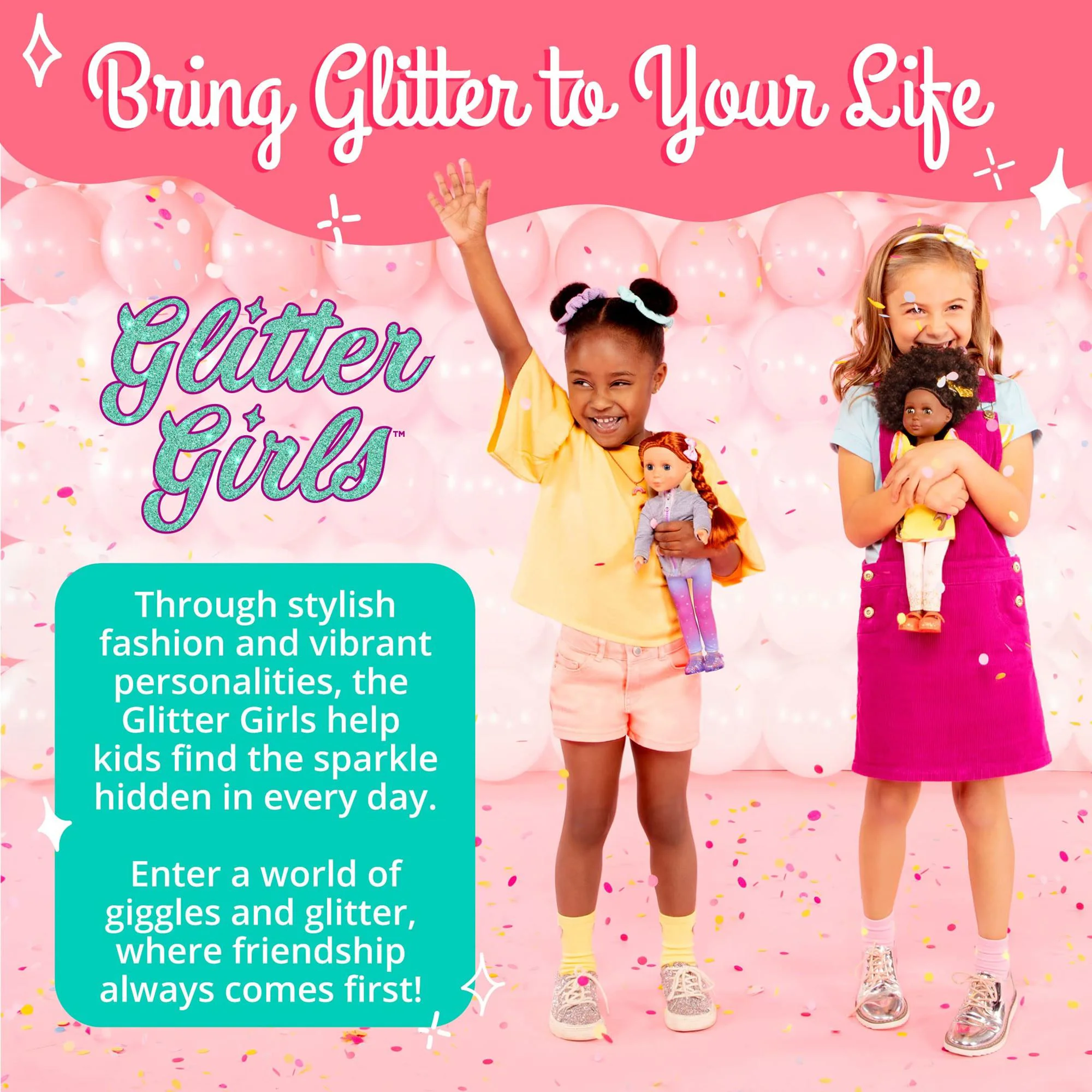 Papusa Battat Glitter Girls Nixie cu accesorii pentru coafat, 35 cm foto