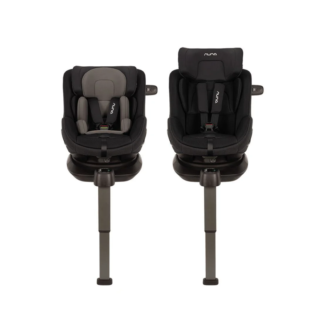 Scaun auto cu isofix Nuna i-Size PRUU Aire Caviar cu capotina integrata, 40-105 cm foto
