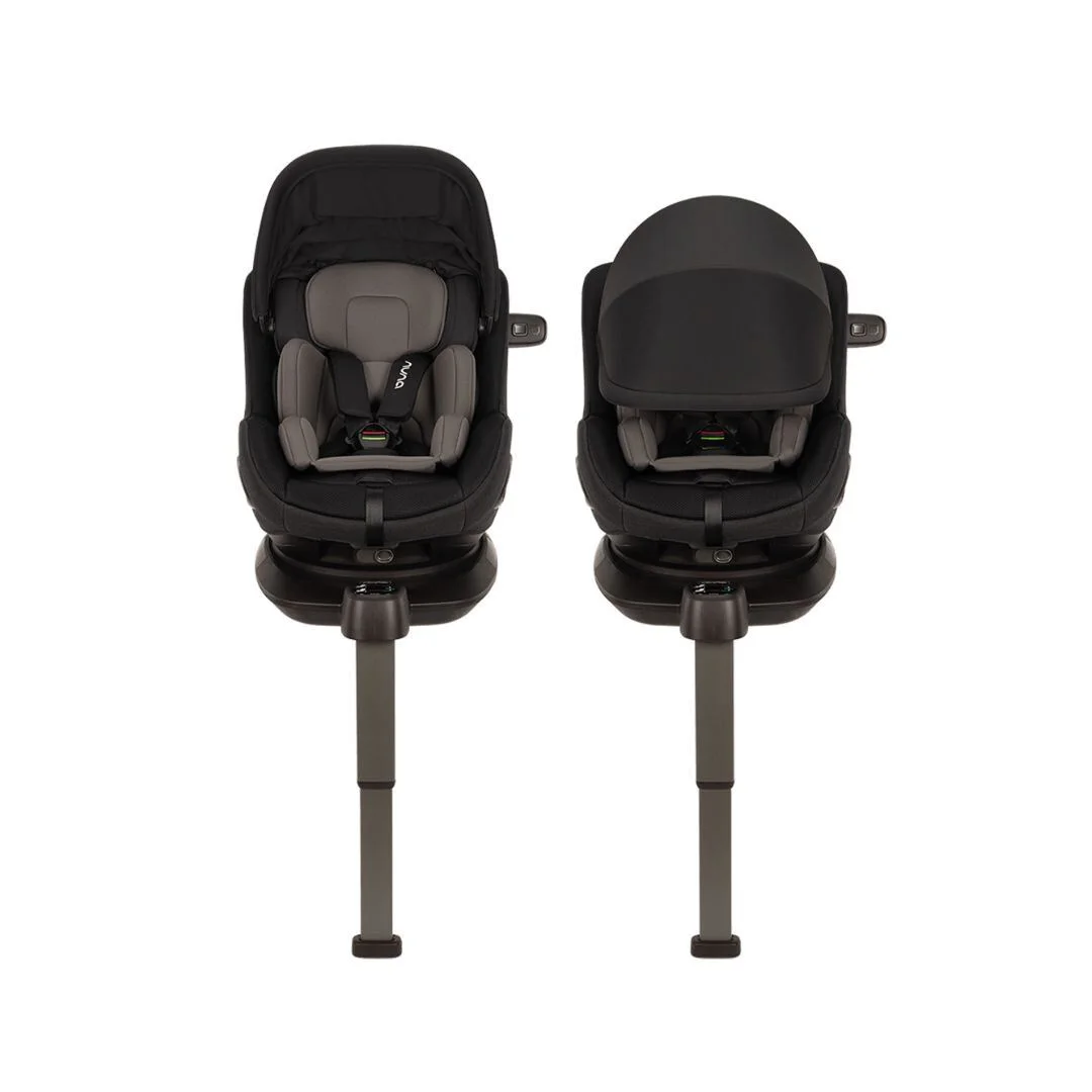 Scaun auto cu isofix Nuna i-Size PRUU Aire Caviar cu capotina integrata, 40-105 cm foto