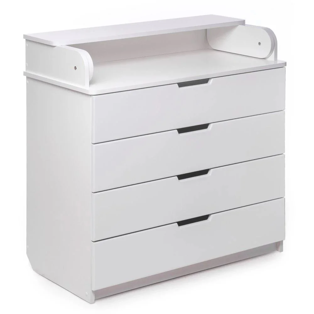 Комод с пеленальным столиком и 4 ящиками PernaMea HappyBaby Pro 800 MDF White foto