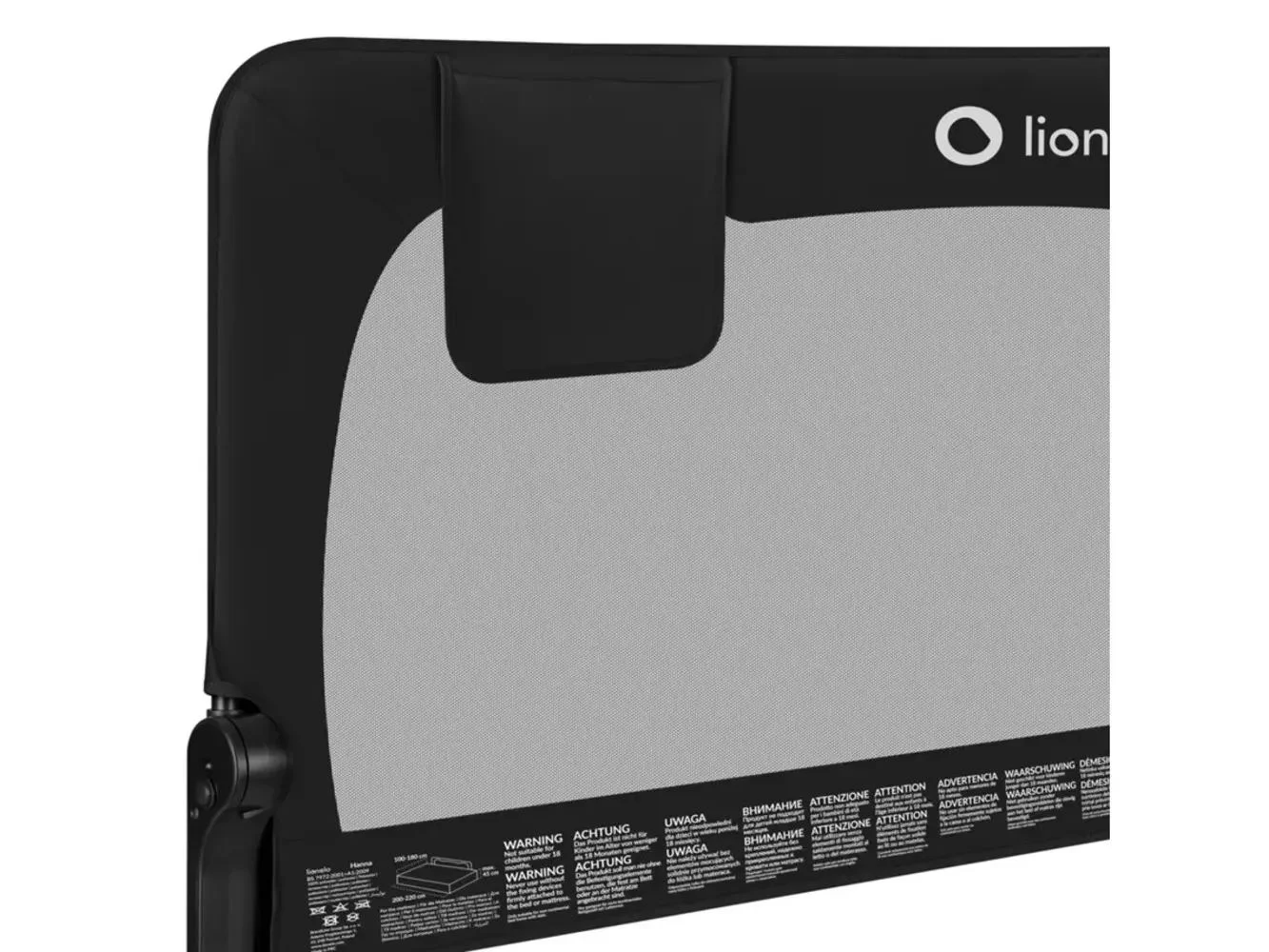 Барьер безопасности Lionelo Hanna Black Onyx, 150x67 см foto