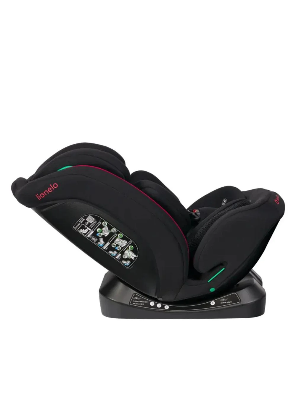 Автокресло i-Size 0-36 кг Lionelo Aart Black Red foto