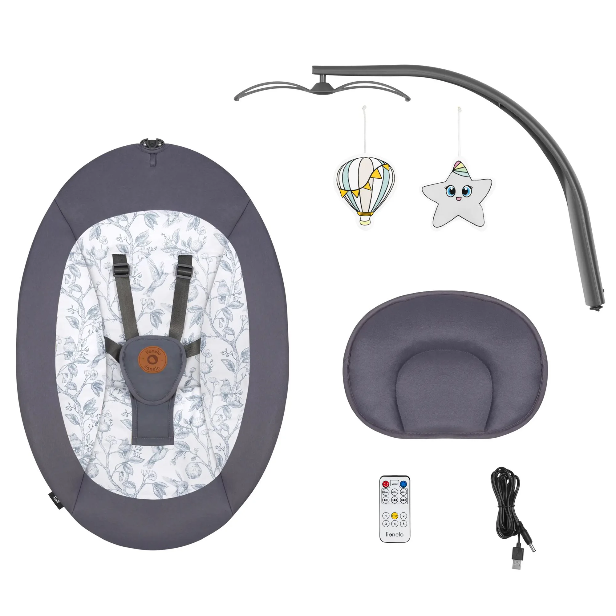 Balansoar Lionelo Ralf Grey White (ENG) foto
