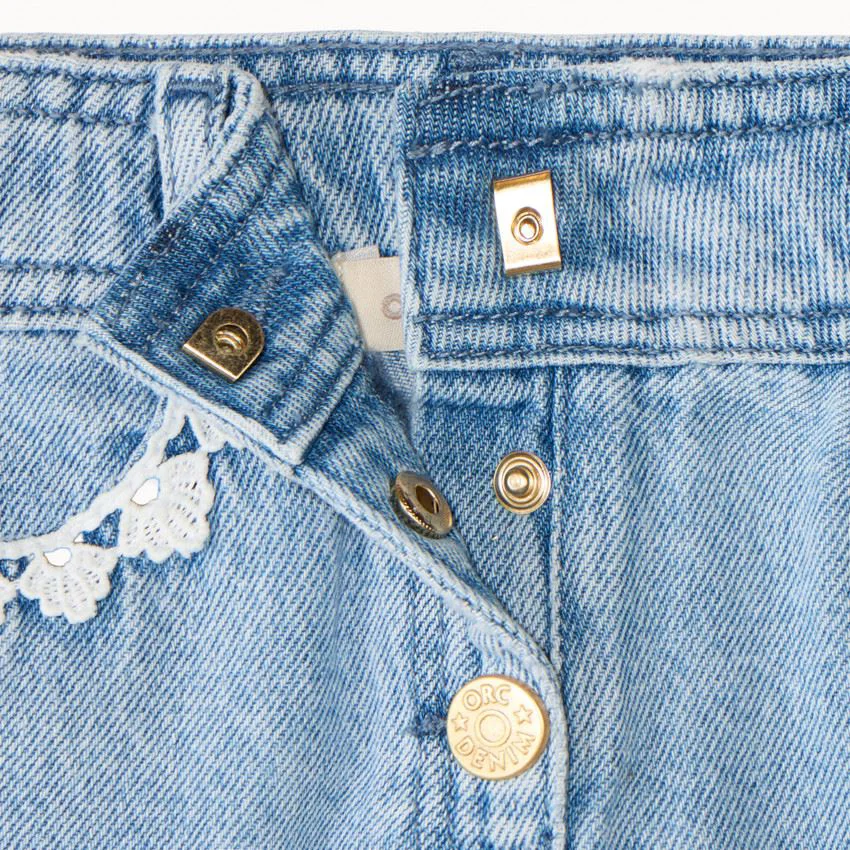 Orchestra Pantaloni scurti din denim cu broderie foto