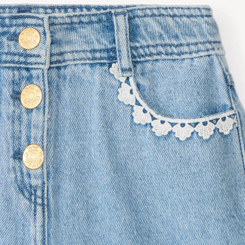 Orchestra Pantaloni scurti din denim cu broderie foto