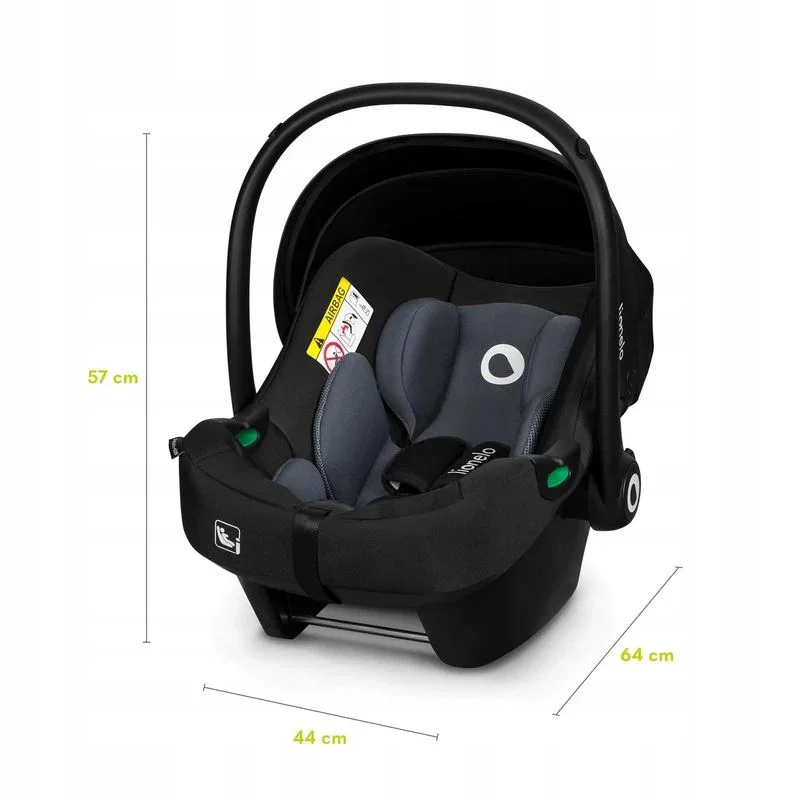 Автолюлька 40–87 см (I-Size) Lionelo Astrid Black Grey foto