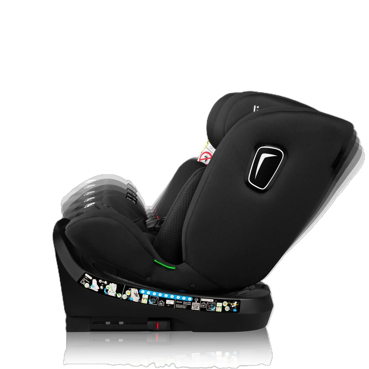 Автокресло 0-36 кг (I-Size) Lionelo Brave Black Carbon foto