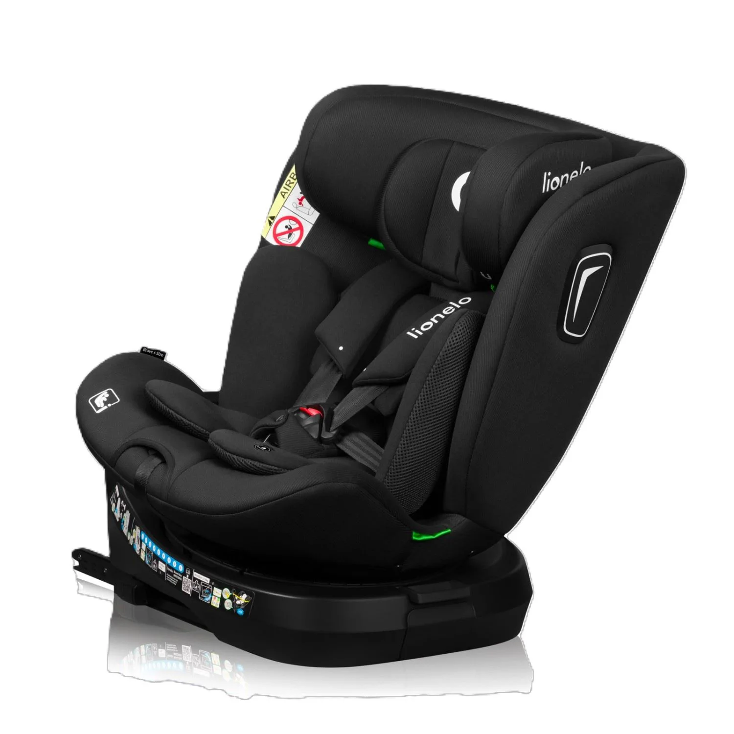 Автокресло 0-36 кг (I-Size) Lionelo Brave Black Carbon foto