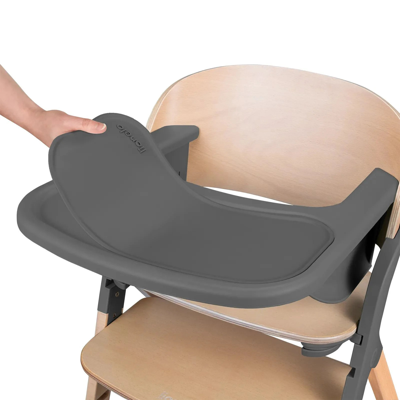 Стул для кормления 3 в 1 Lionelo Megan Grey Wood foto