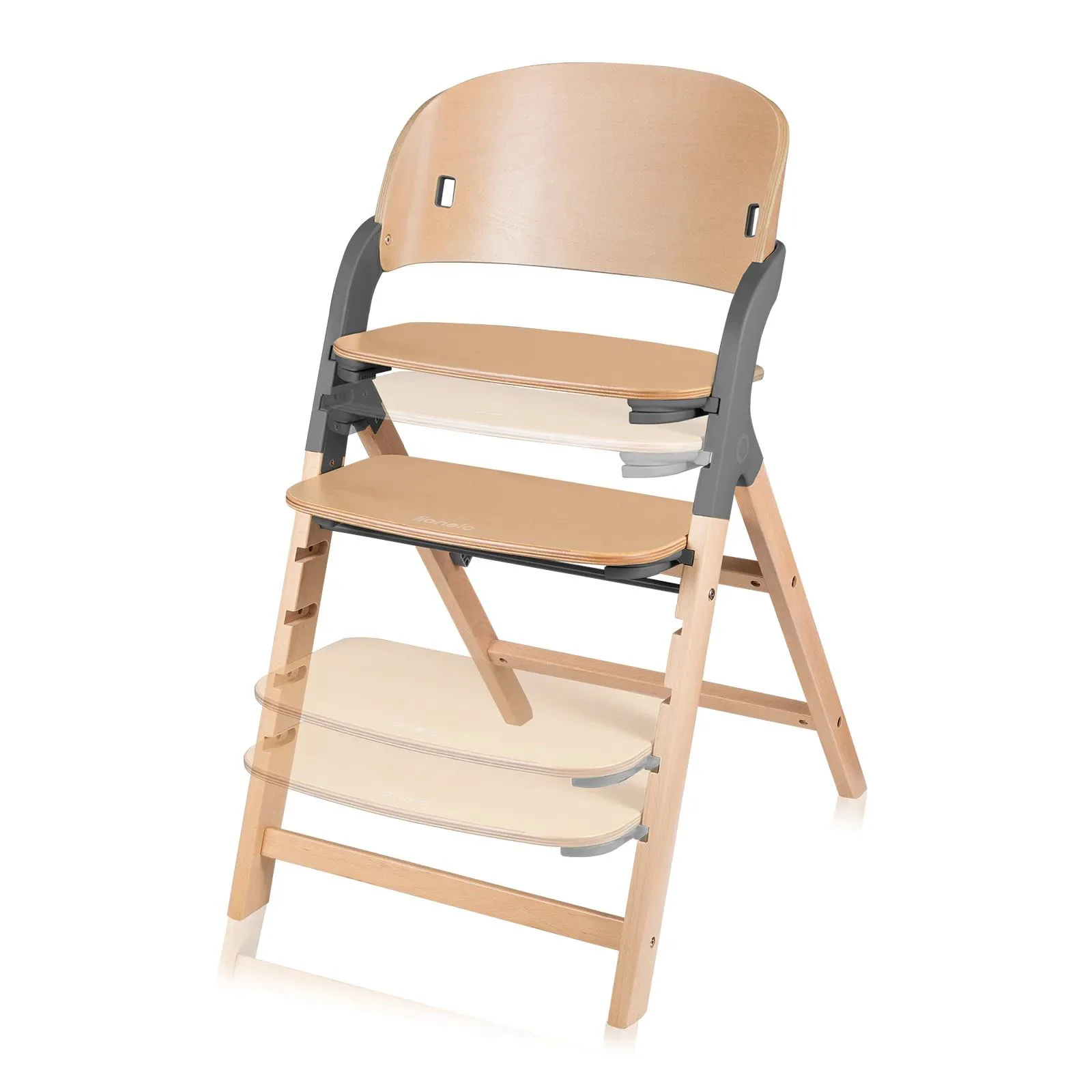 Стул для кормления 3 в 1 Lionelo Megan Grey Wood foto