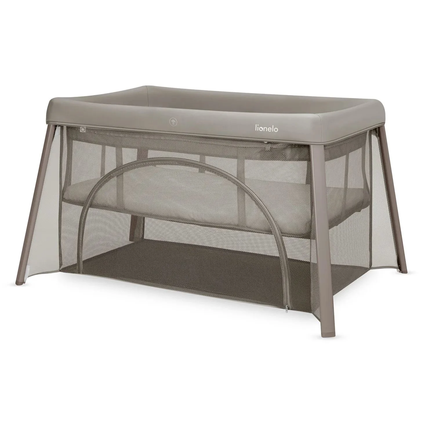 Tarc de joaca pliabil Lionelo Mila Beige Taupe, 113 x 61,5 x 84 cm foto