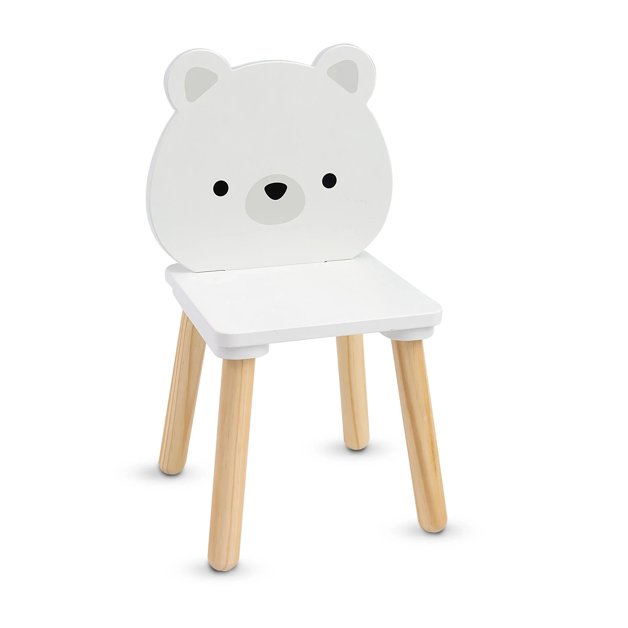 Набор стол и 2 стула Moni White Bears из дерева и MDF foto