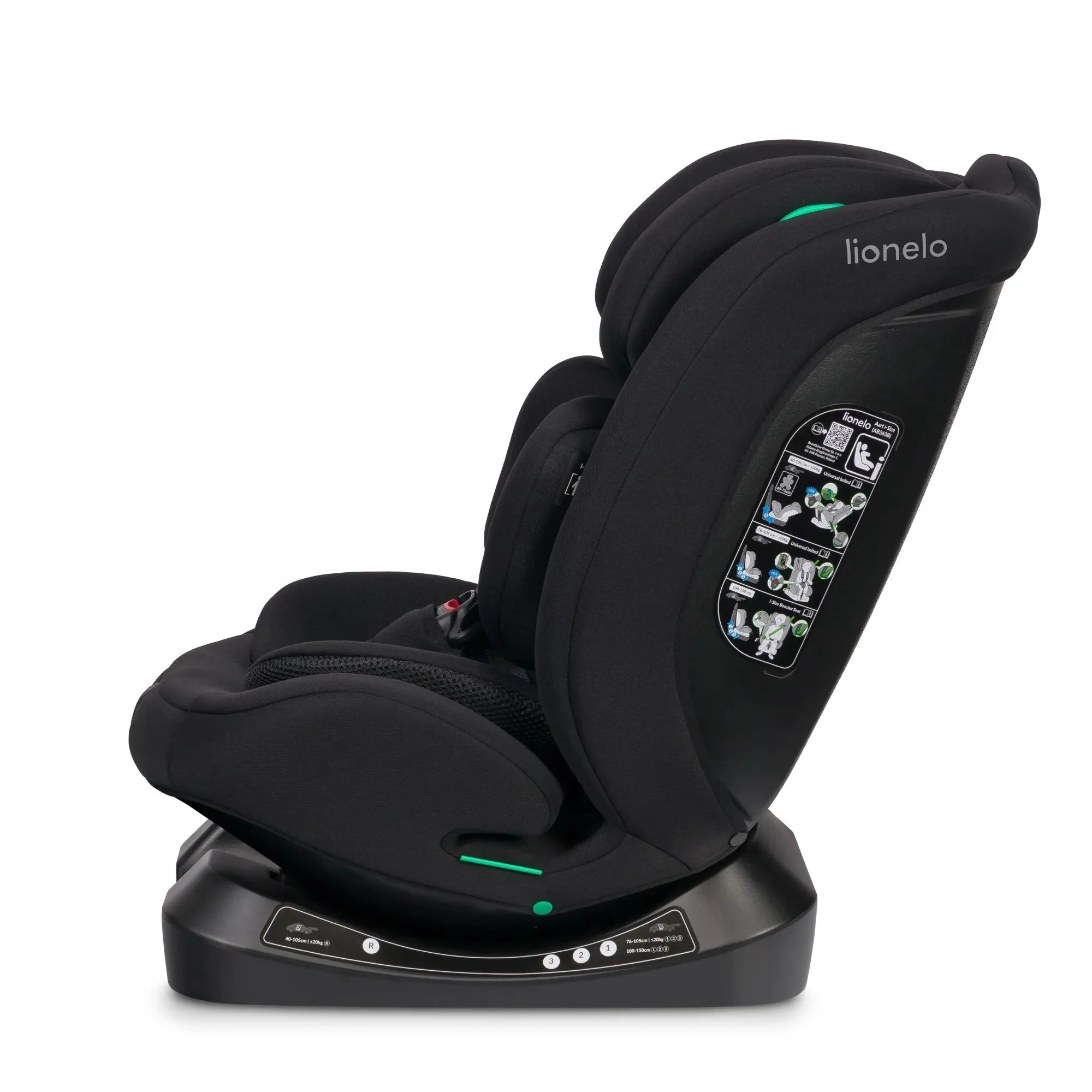 Автокресло 0-36 кг i-Size Lionelo Aart Black Carbon foto