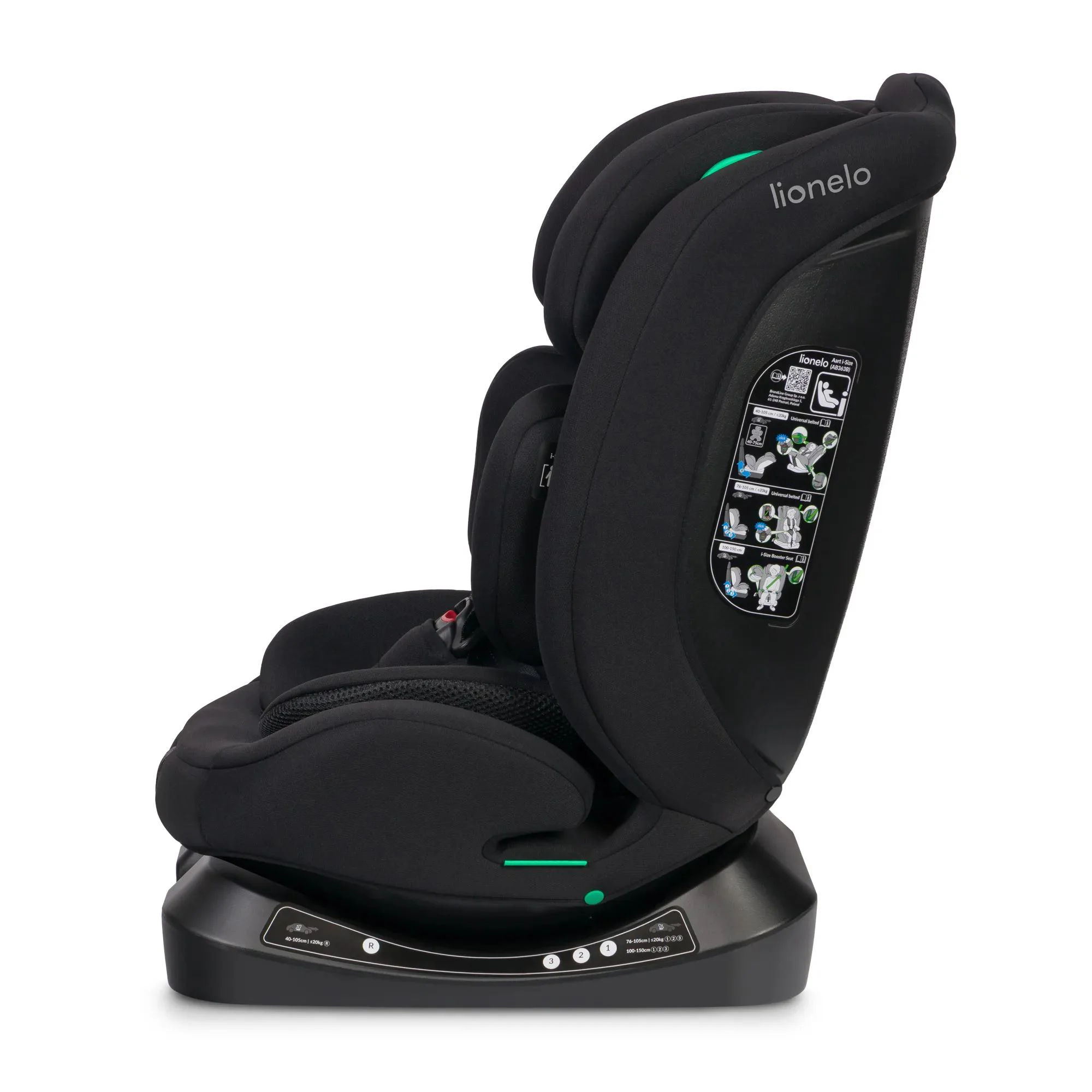 Автокресло 0-36 кг i-Size Lionelo Aart Black Carbon foto