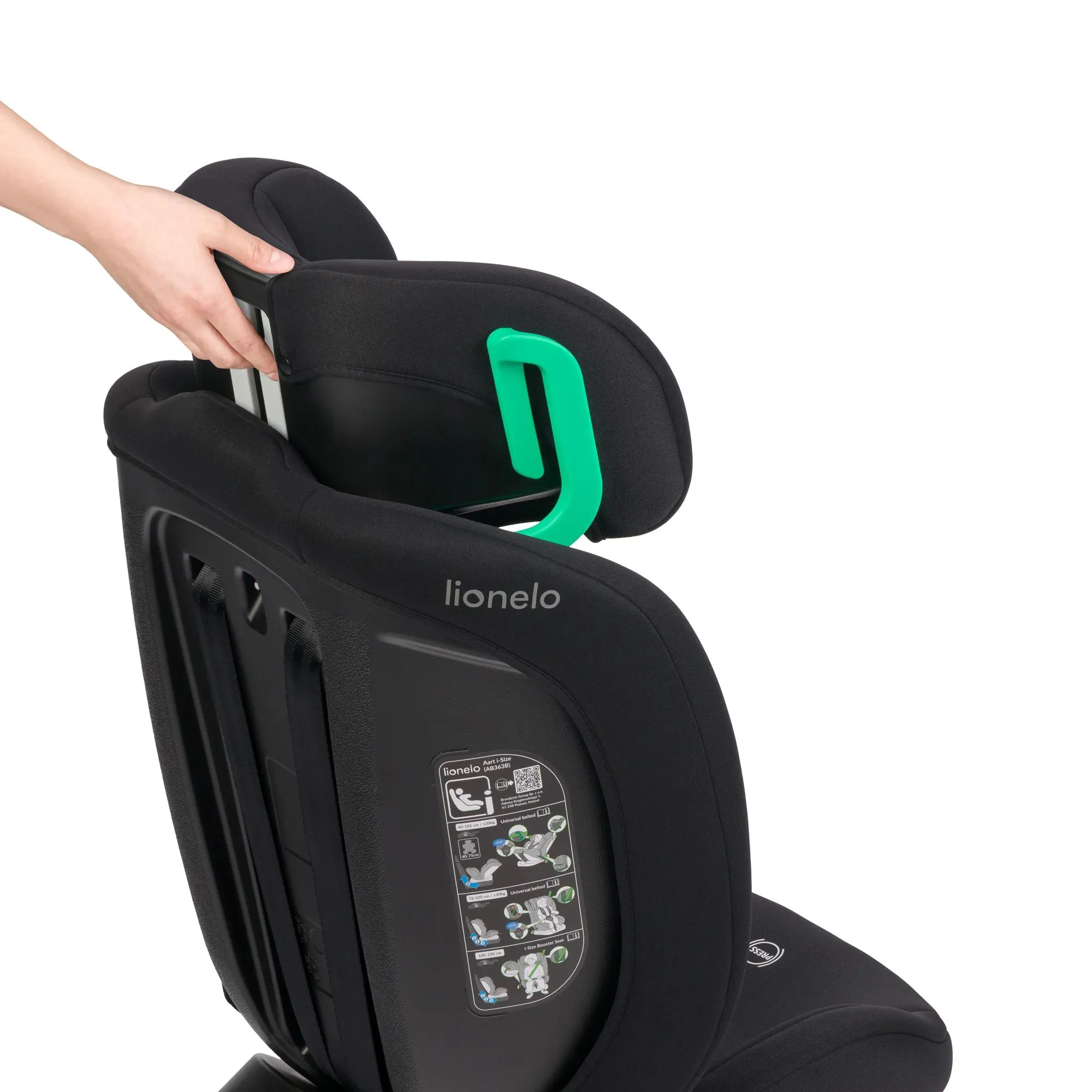 Автокресло 0-36 кг i-Size Lionelo Aart Black Carbon foto