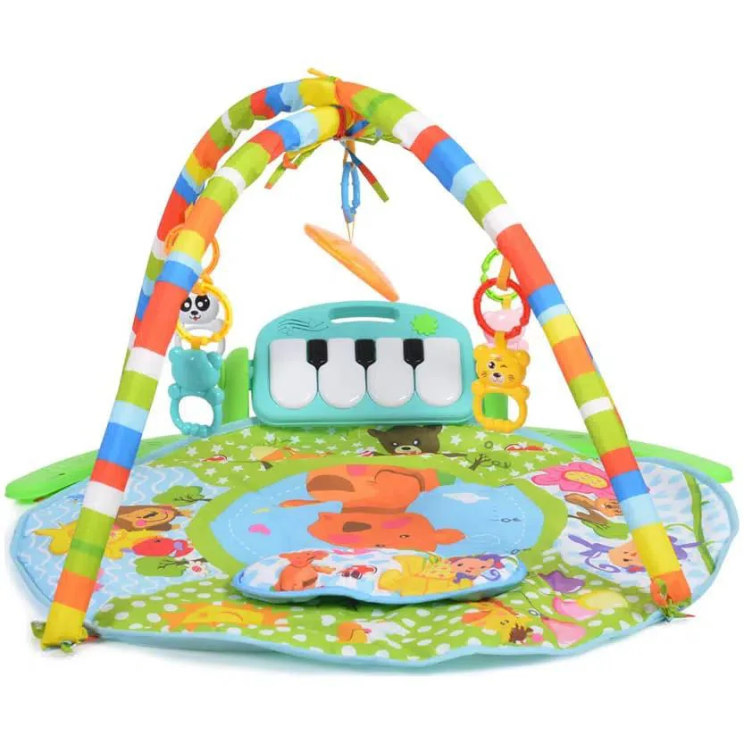 Covoras de activitati Moni Baby Piano Boy Blue, 78x76x49 cm foto