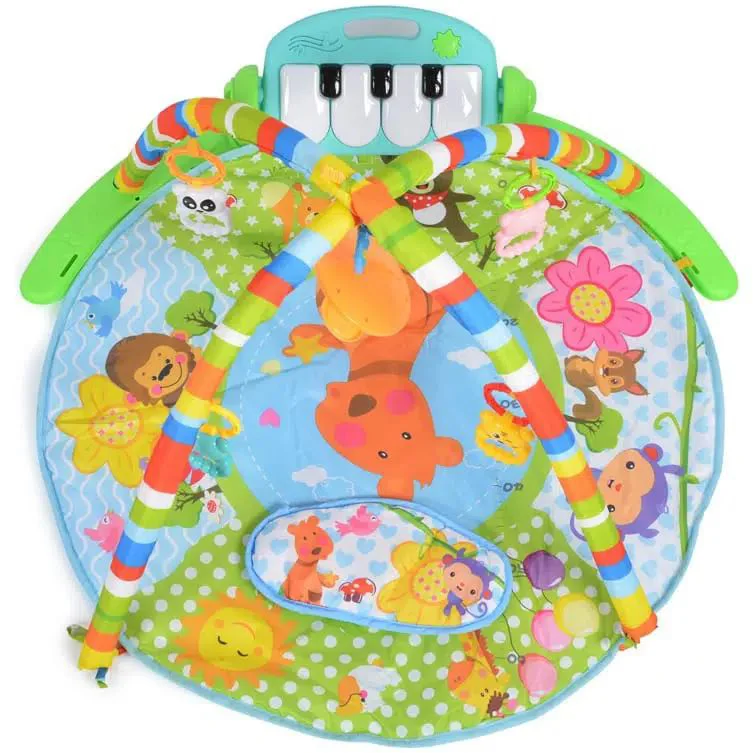 Covoras de activitati Moni Baby Piano Boy Blue, 78x76x49 cm foto