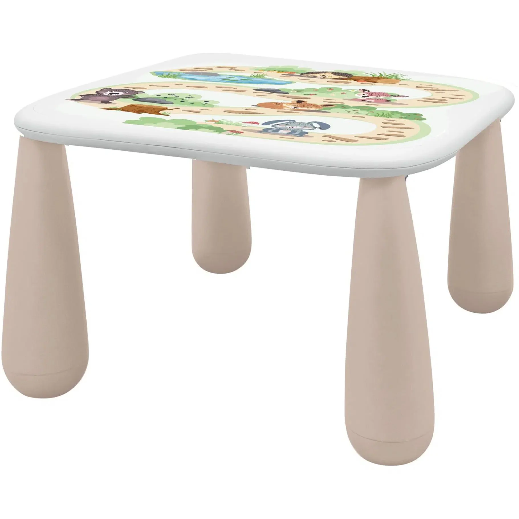 Детский стол и стул Maltex Luna Nature Buddies White Beige foto