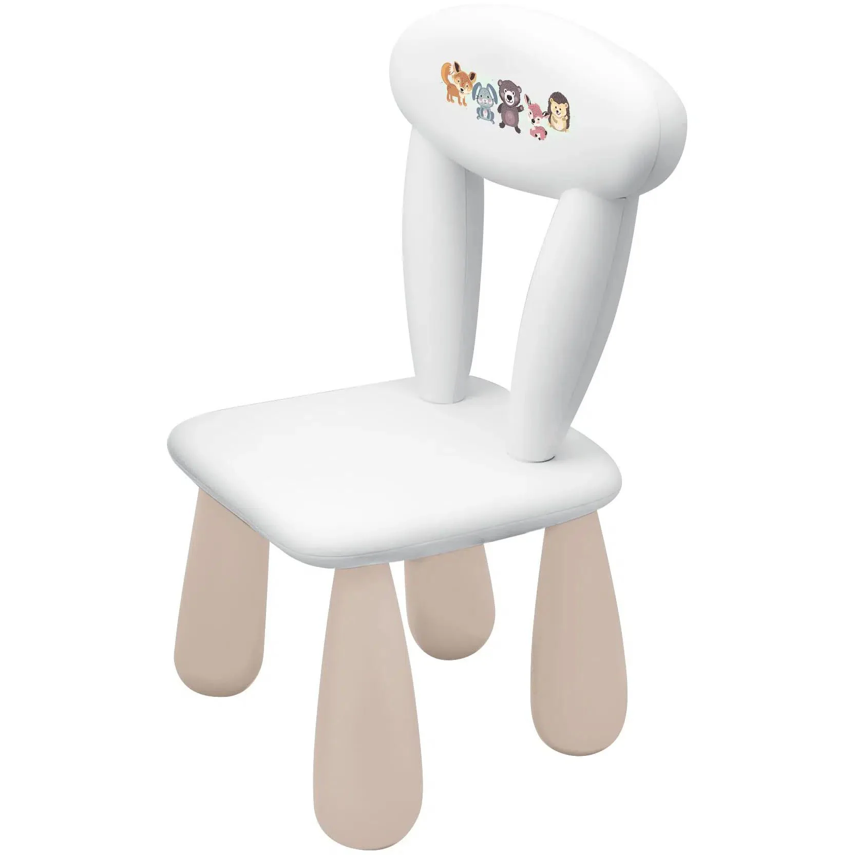Детский стол и стул Maltex Luna Nature Buddies White Beige foto