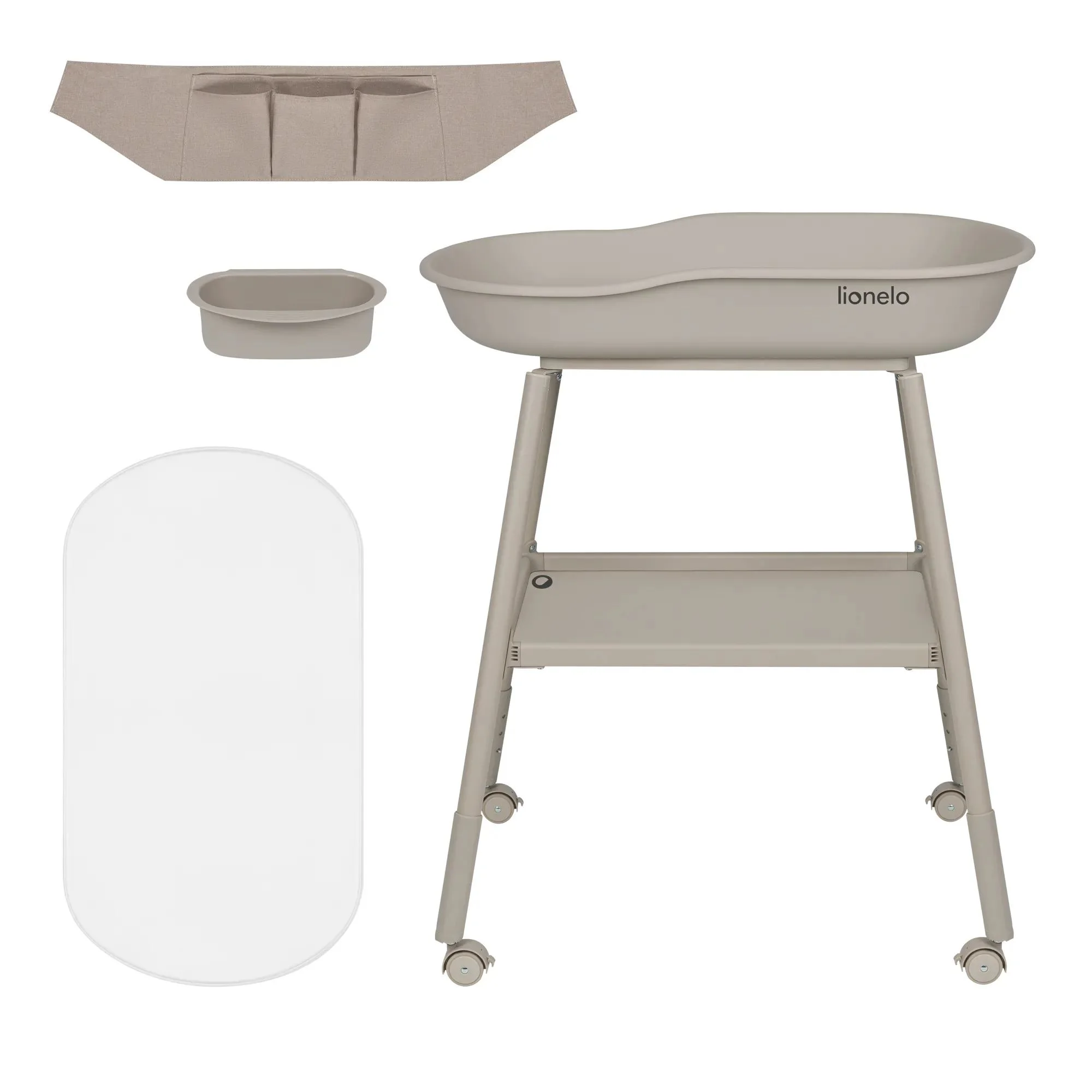 Masa de infasat Lionelo Rosie Beige Sand, 78x65x100 cm foto