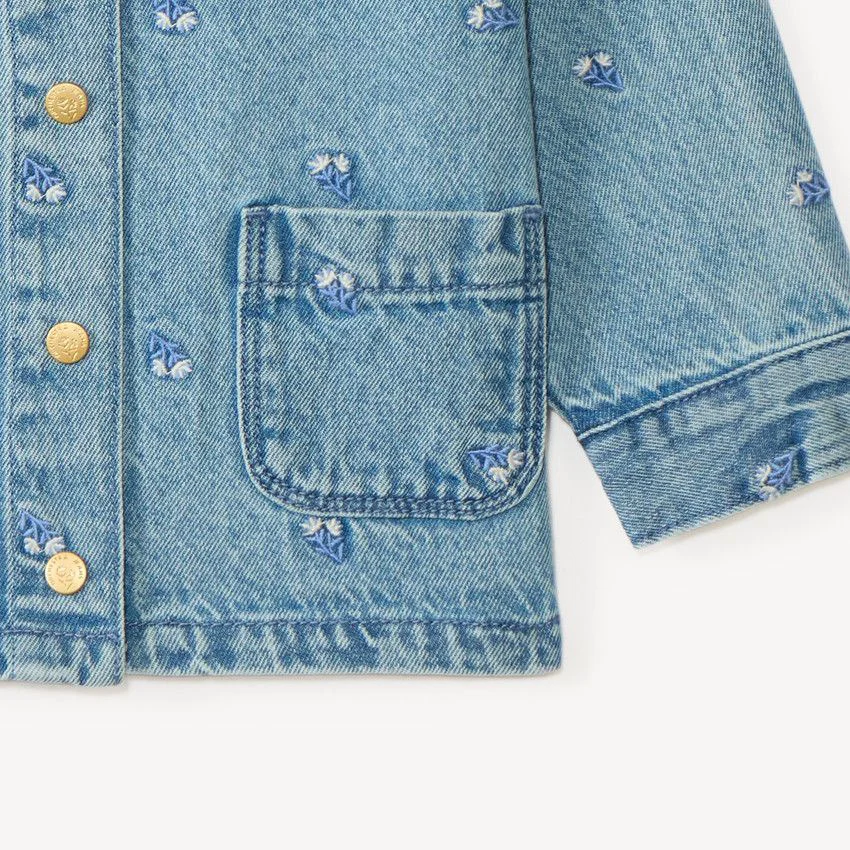 Orchestra Geaca din denim cu broderie florala foto
