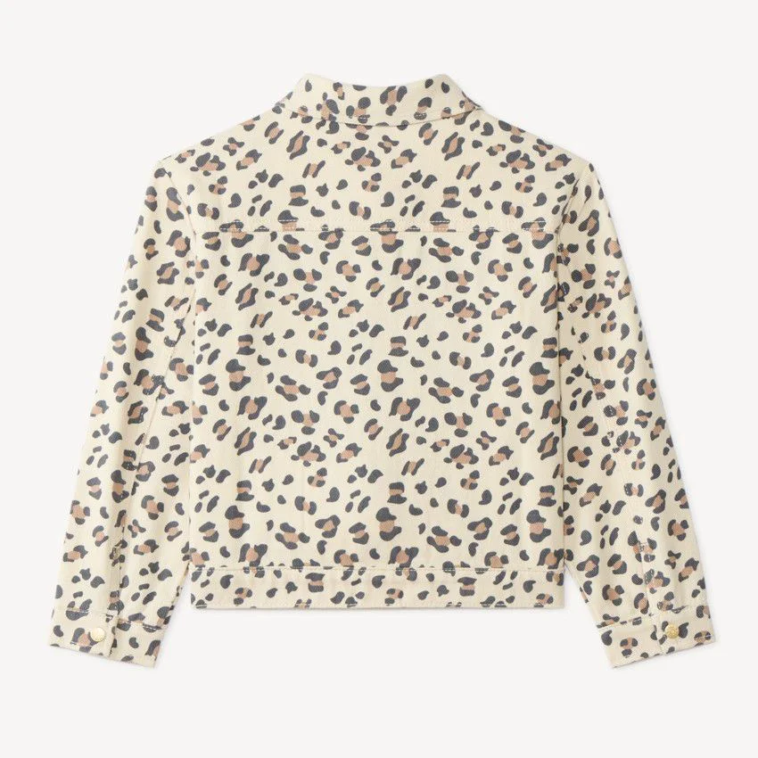 Orchestra Geaca din denim cu imprimeu leopard foto