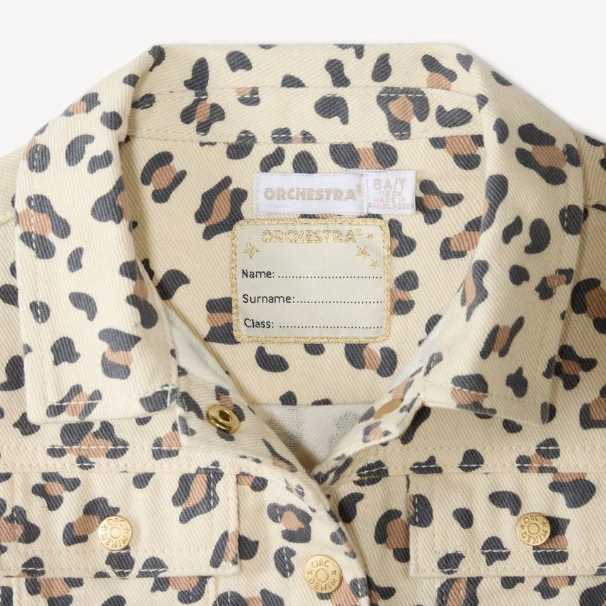 Orchestra Geaca din denim cu imprimeu leopard foto