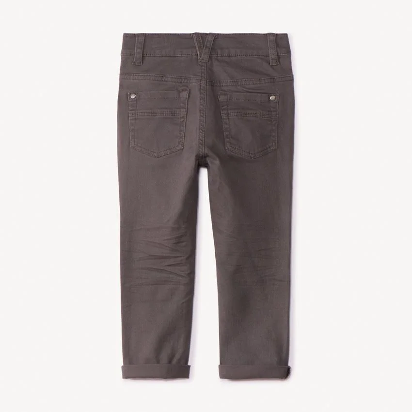 Orchestra Pantaloni slim din twill Grey foto