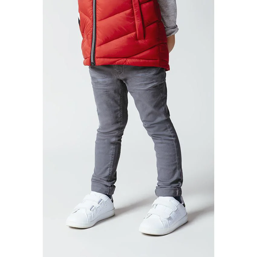 Orchestra Pantaloni slim din twill Grey foto