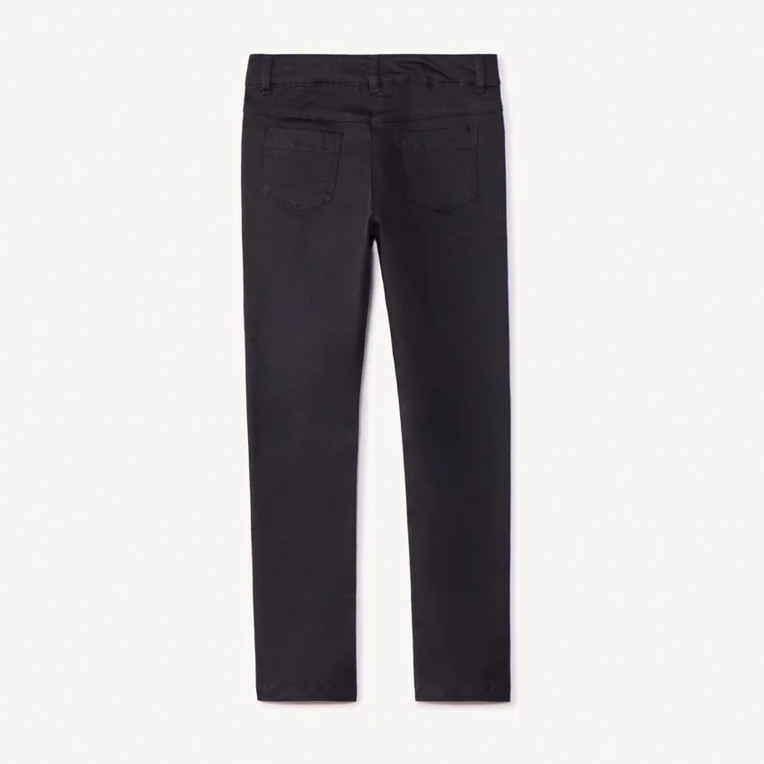 Orchestra Pantaloni slim din twill Black foto