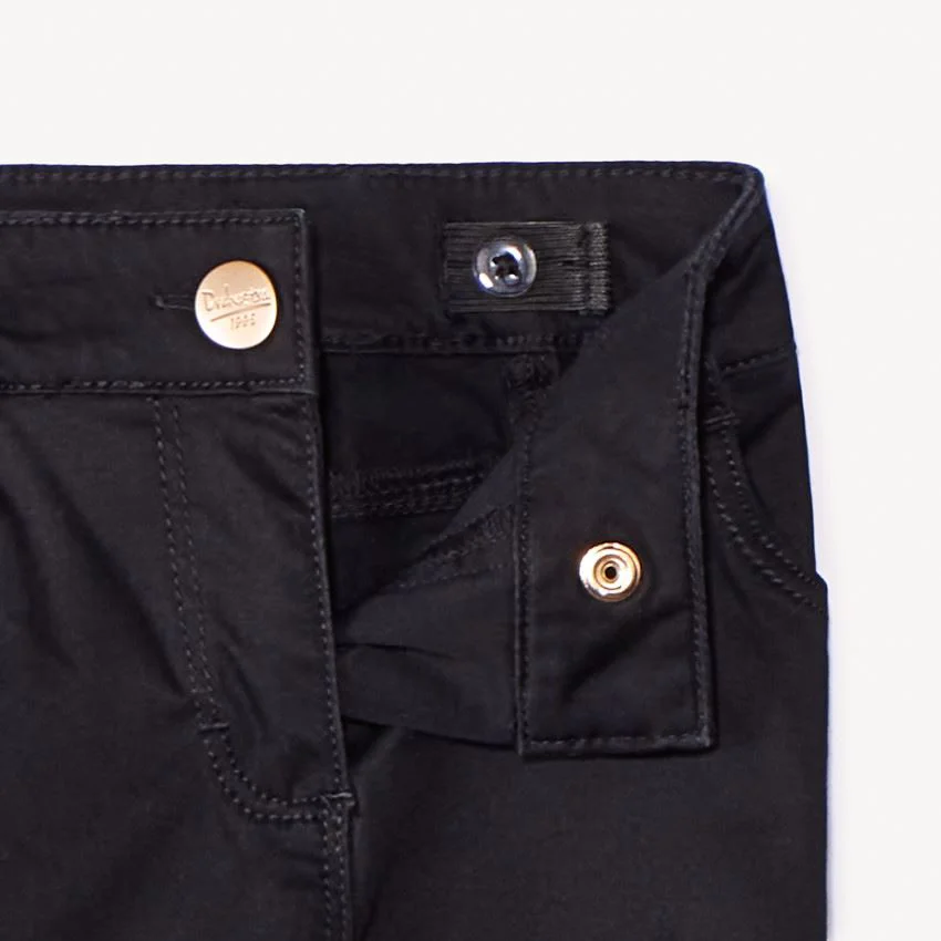 Orchestra Pantaloni slim din twill Black foto
