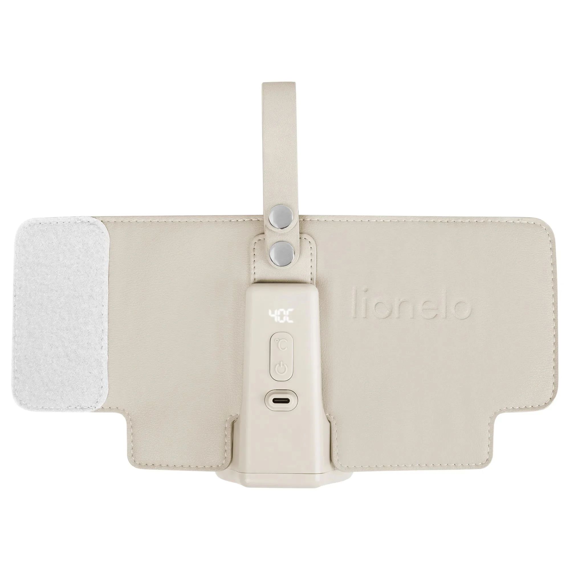 Incalzitor portabil pentru biberoane Lionelo Thermup Go Plus Beige Calm foto