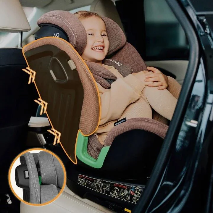 Scaun auto 0-36 kg i-Size ISOFIX Lionelo Harmony Grey Graphite foto