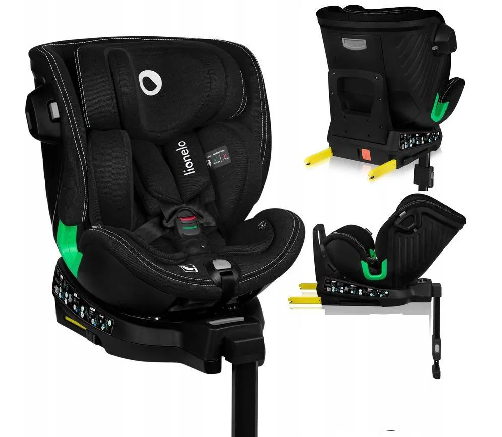 Scaun auto 0-36 kg i-Size ISOFIX Lionelo Harmony Black Carbon Bamboo foto