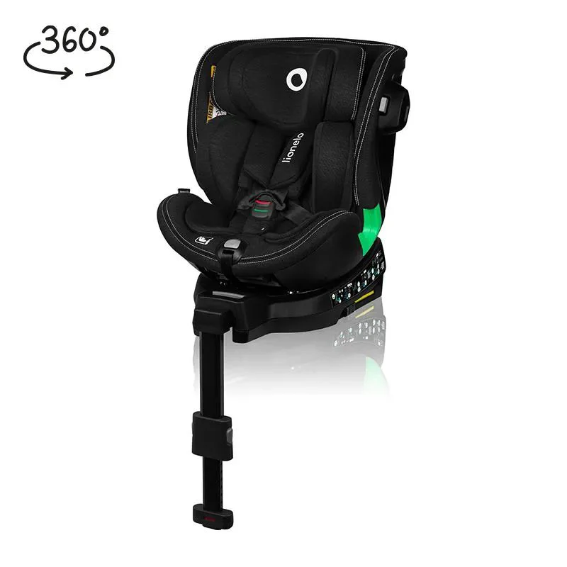 Scaun auto 0-36 kg i-Size ISOFIX Lionelo Harmony Black Carbon Bamboo foto