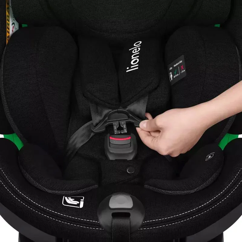 Scaun auto 0-36 kg i-Size ISOFIX Lionelo Harmony Black Carbon Bamboo foto