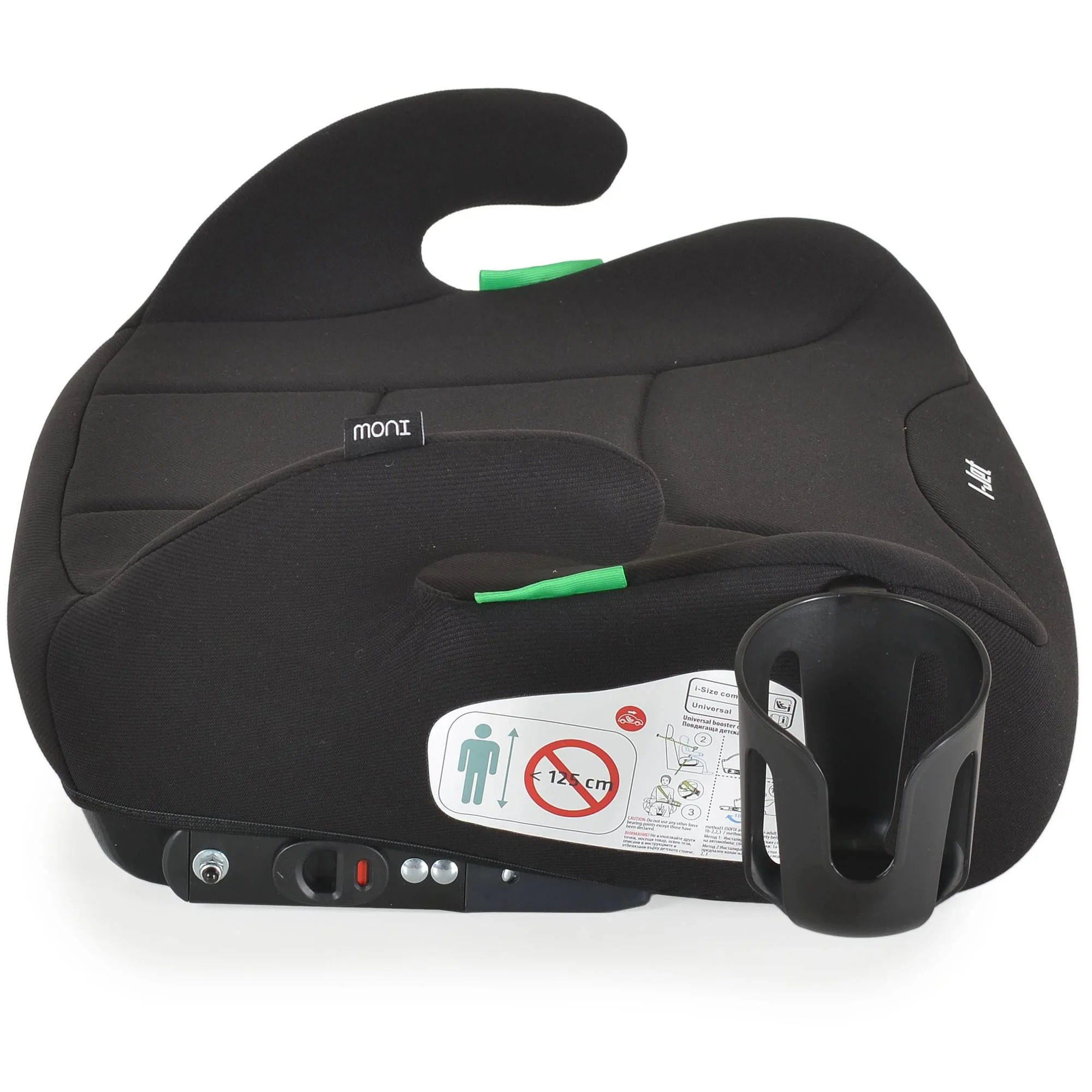 Автокресло-бустер 125-150 см i-Size ISOFIX Moni i-Jet Black foto