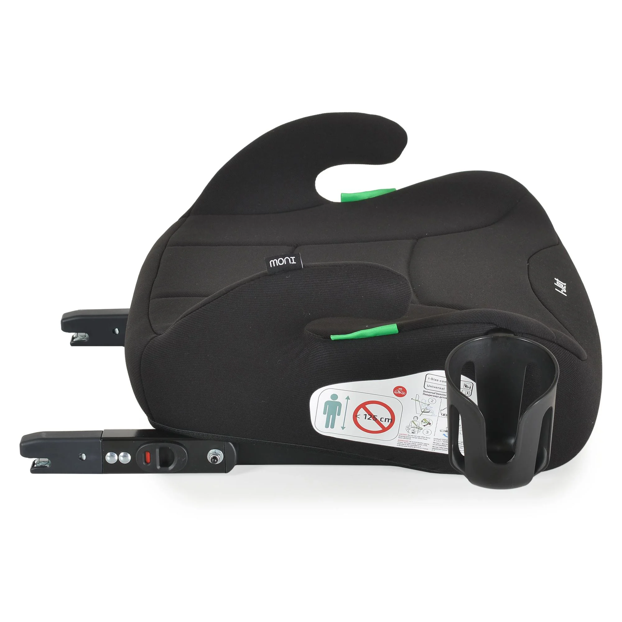 Автокресло-бустер 125-150 см i-Size ISOFIX Moni i-Jet Black foto